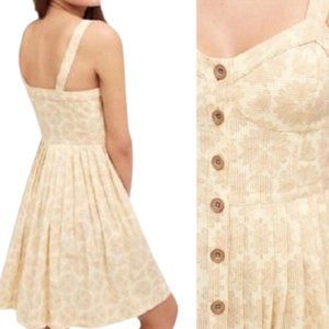 Maeve Cream Floral Button-Down Dress